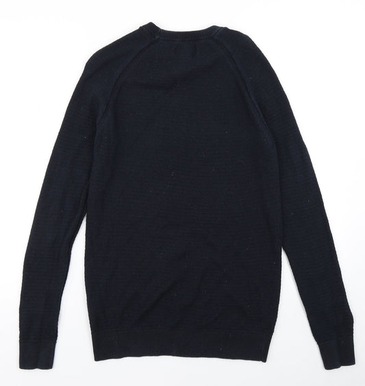 Peter Werth Mens Blue Knit Pullover Jumper Size S