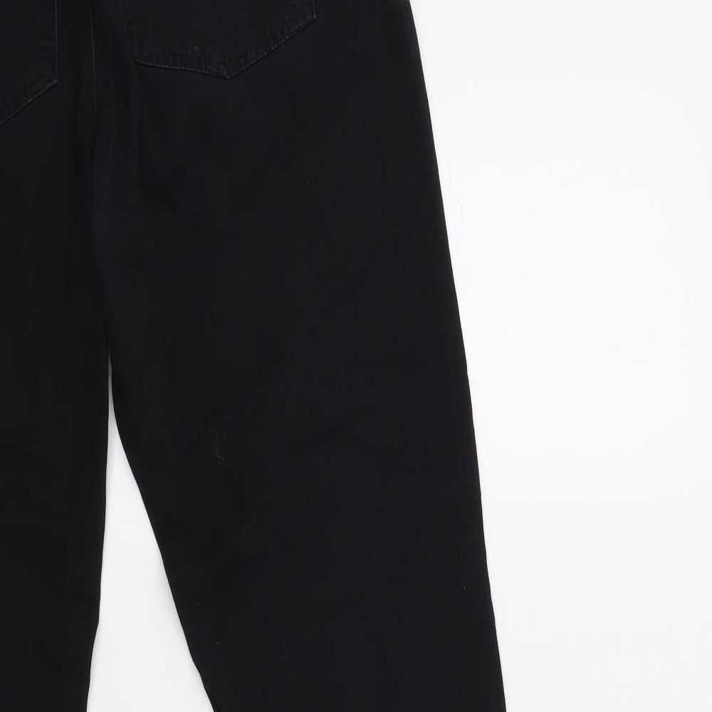 JDY Womens Black Denim Tapered Jeans Size 10 L28 in