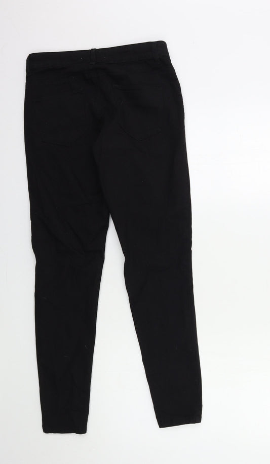 Denim & Co. Womens Black Denim Skinny Jeans Size 10 L28 in