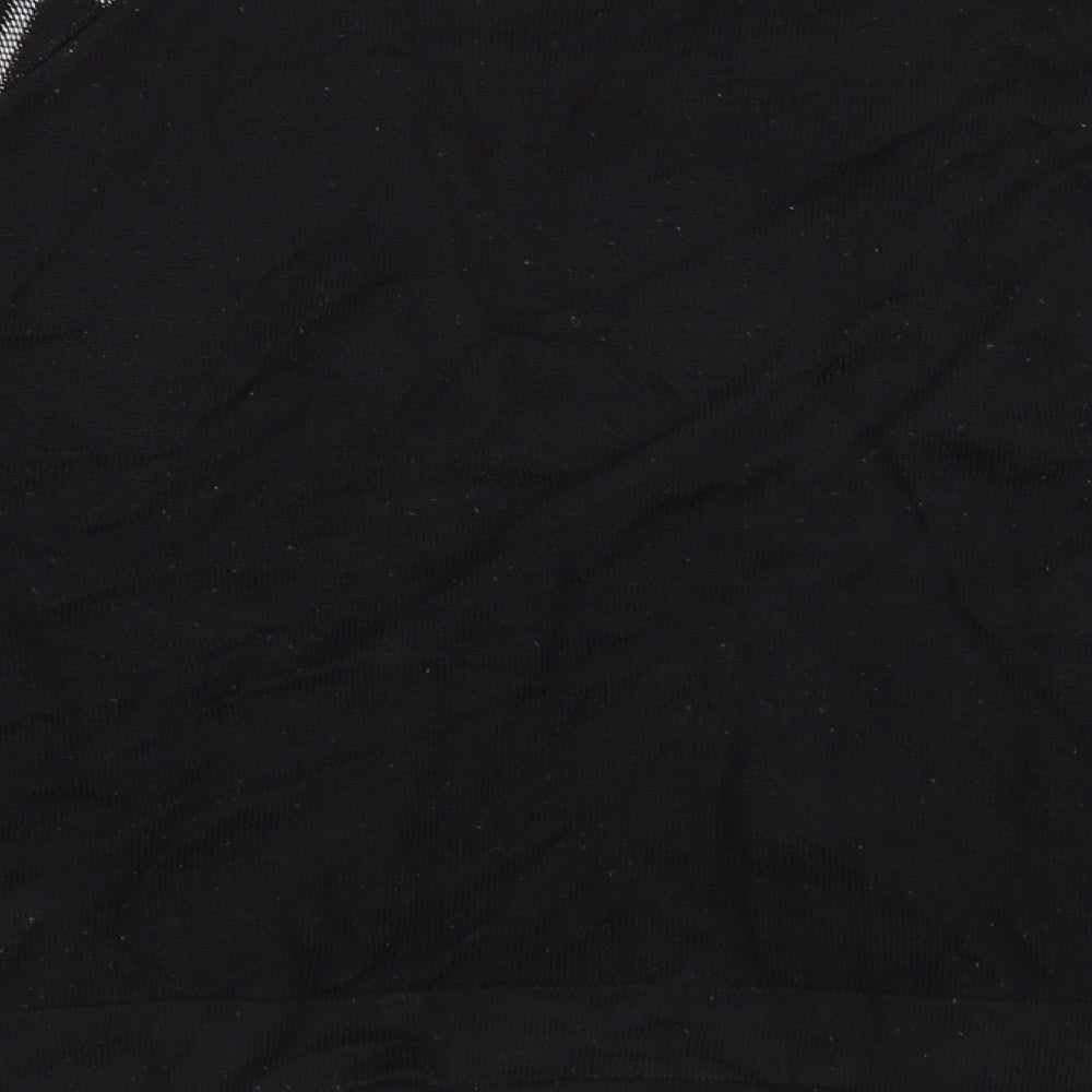 Sparkle & Fade Womens Black Geometric Pullover Jumper Size L