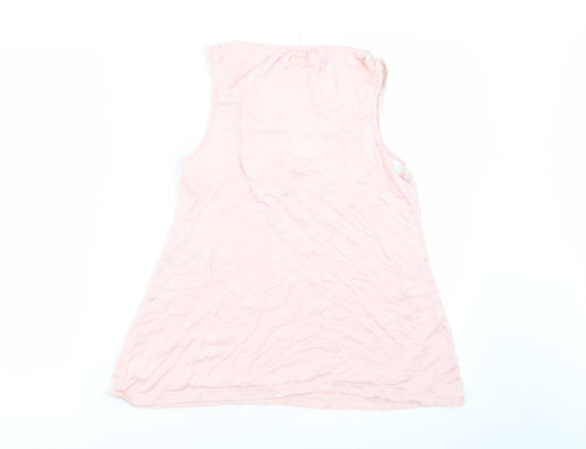 Asda George Womens Pink Solid Top Pyjama Top Size 12