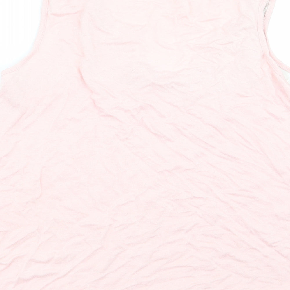 Asda George Womens Pink Solid Top Pyjama Top Size 12
