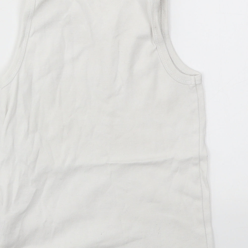 CARS Boys White Basic T-Shirt Size 3-4 Years