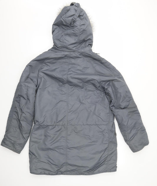 Moto Womens Blue Jacket Coat Size 10