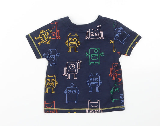 Primark Boys Multicoloured Animal Print Basic T-Shirt Size 6-9 Months