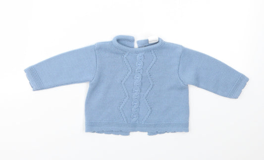 fruit de ma passion Girls Blue Cardigan Jumper Size 0-3 Months