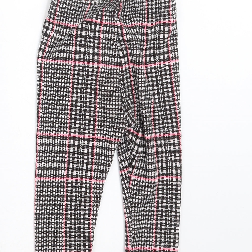 George Girls Black Check Trousers Size 12-18 Months - Leggings