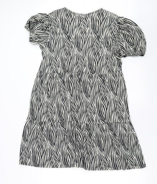 F&F Womens Beige Animal Print T-Shirt Dress Size 12