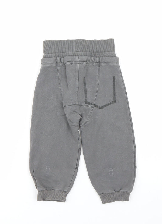 NEXT Boys Grey Sweatpants Trousers Size 9-12 Months