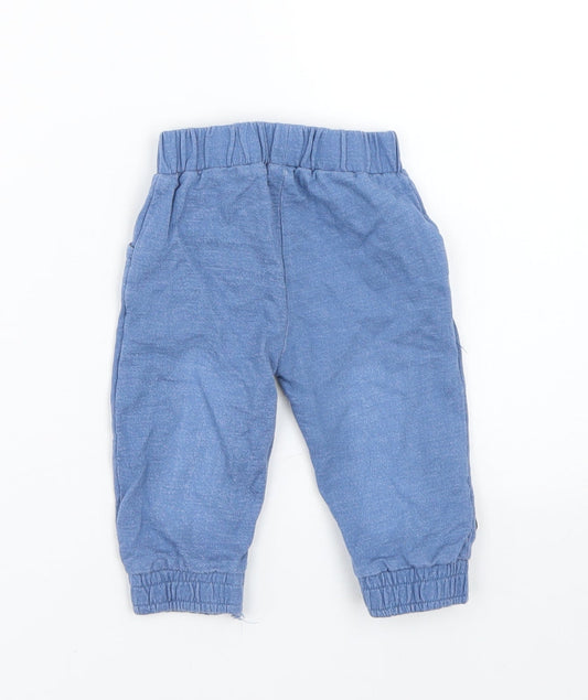 Crafted Boys Blue Sweatpants Trousers Size 6-9 Months