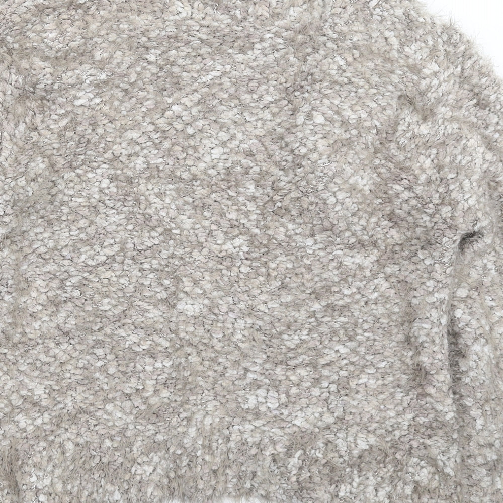 Preworn Womens Grey Knit Cardigan Jumper Size 2