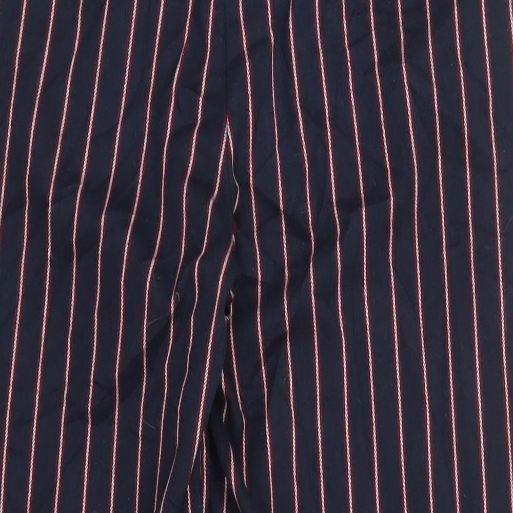 Zara Womens Blue Striped Capri Trousers Size XS L24 in