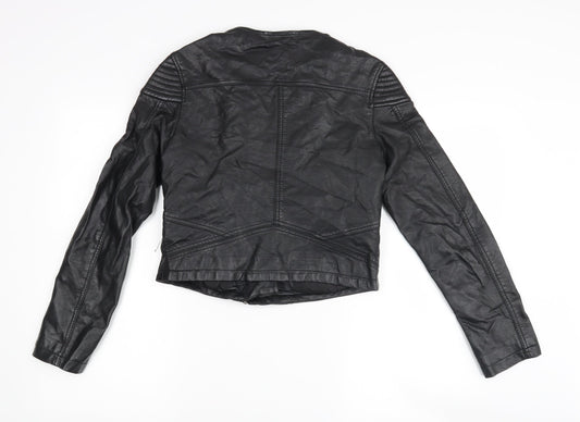 Atmosphere Womens Black Biker Coatigan Size 6