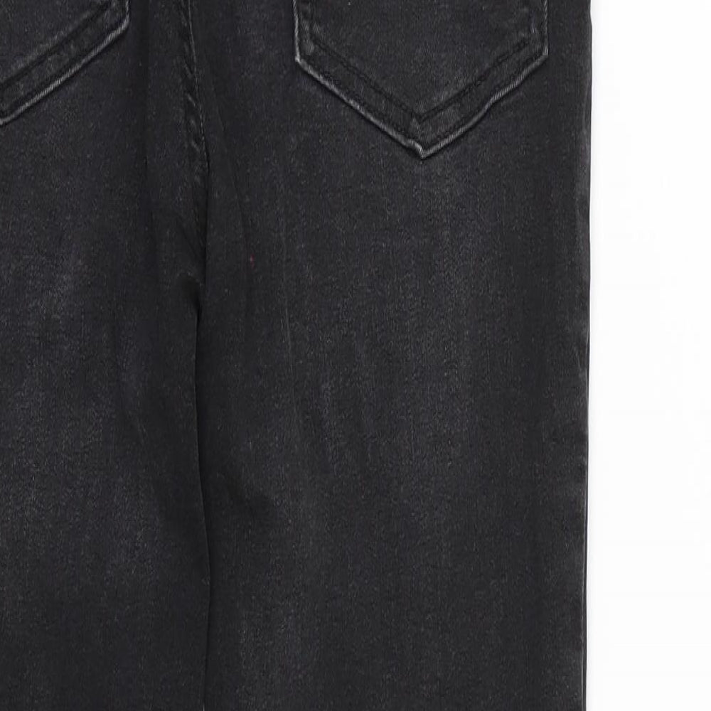 Brand and care label for Denim & Co. women’s black skinny jeans, size UK 12, 25-inch leg