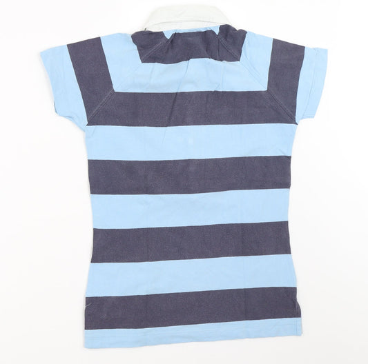 Peak Performance Womens Blue Striped Basic T-Shirt Size S