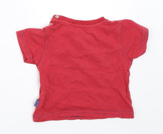 Pumpkin Patch Boys Red Basic T-Shirt Size 0-3 Months