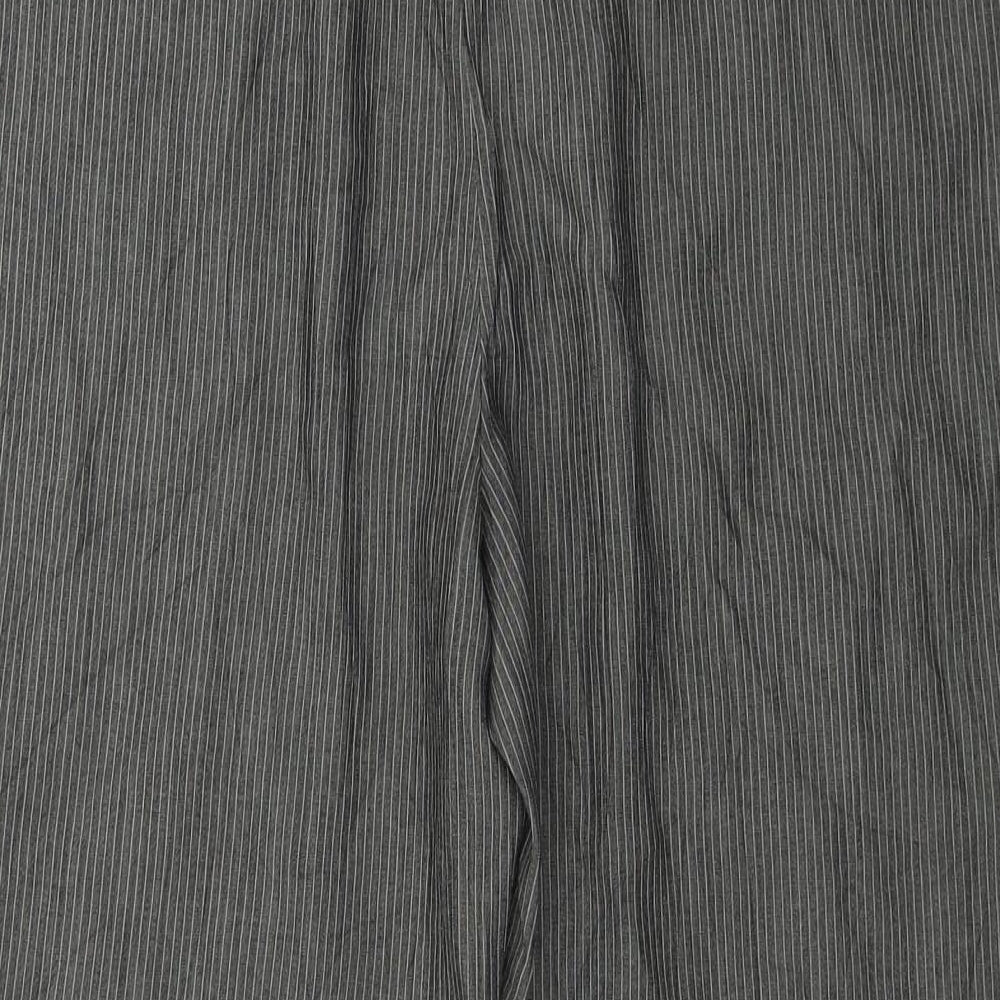 Phase Eight Womens Grey Striped Trousers Size 12 L23 in