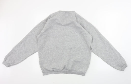 B&C collection Mens Grey Pullover Jumper Size M