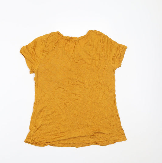 Active Basic Womens Yellow Basic T-Shirt Size M