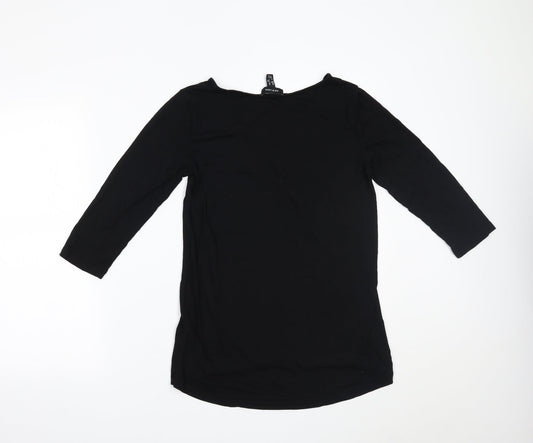 New Look Womens Black Basic Blouse Size 10