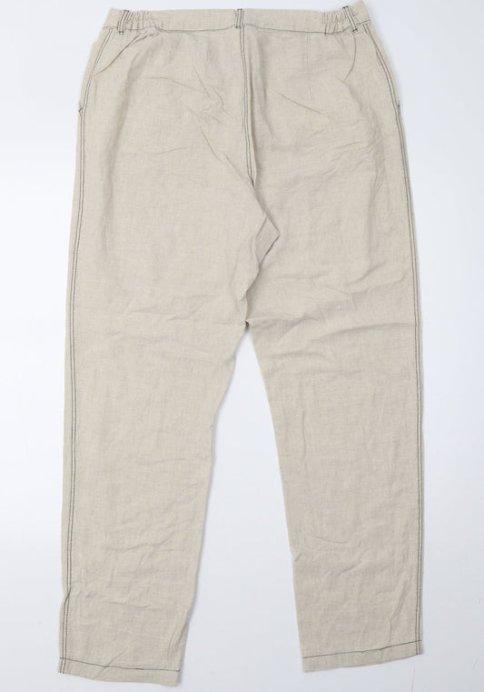godske Womens Beige Trousers Size 16 L32 in