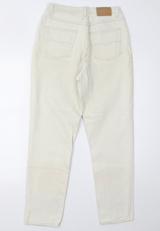 Fleur Bleue Womens Beige Denim Straight Jeans Size 10 L29 in