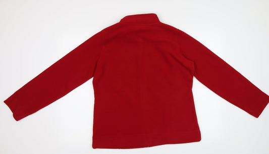 Isle Womens Red Full Zip Sweatshirt Size 14