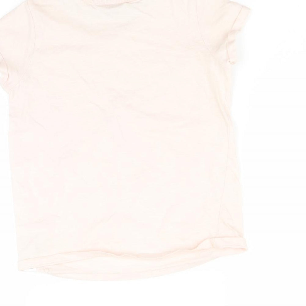 NEXT Girls Pink Basic T-Shirt Size 8 Years - batgirl