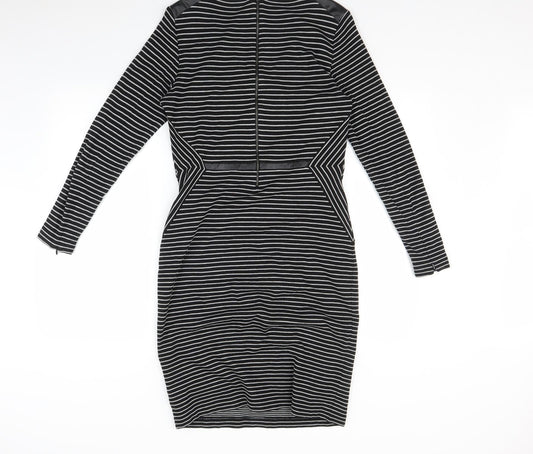 Autograph Womens Multicoloured Striped A-Line Size 12