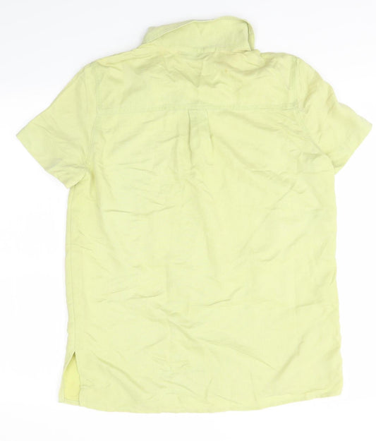 Richards Womens Green Basic Button-Up Size M