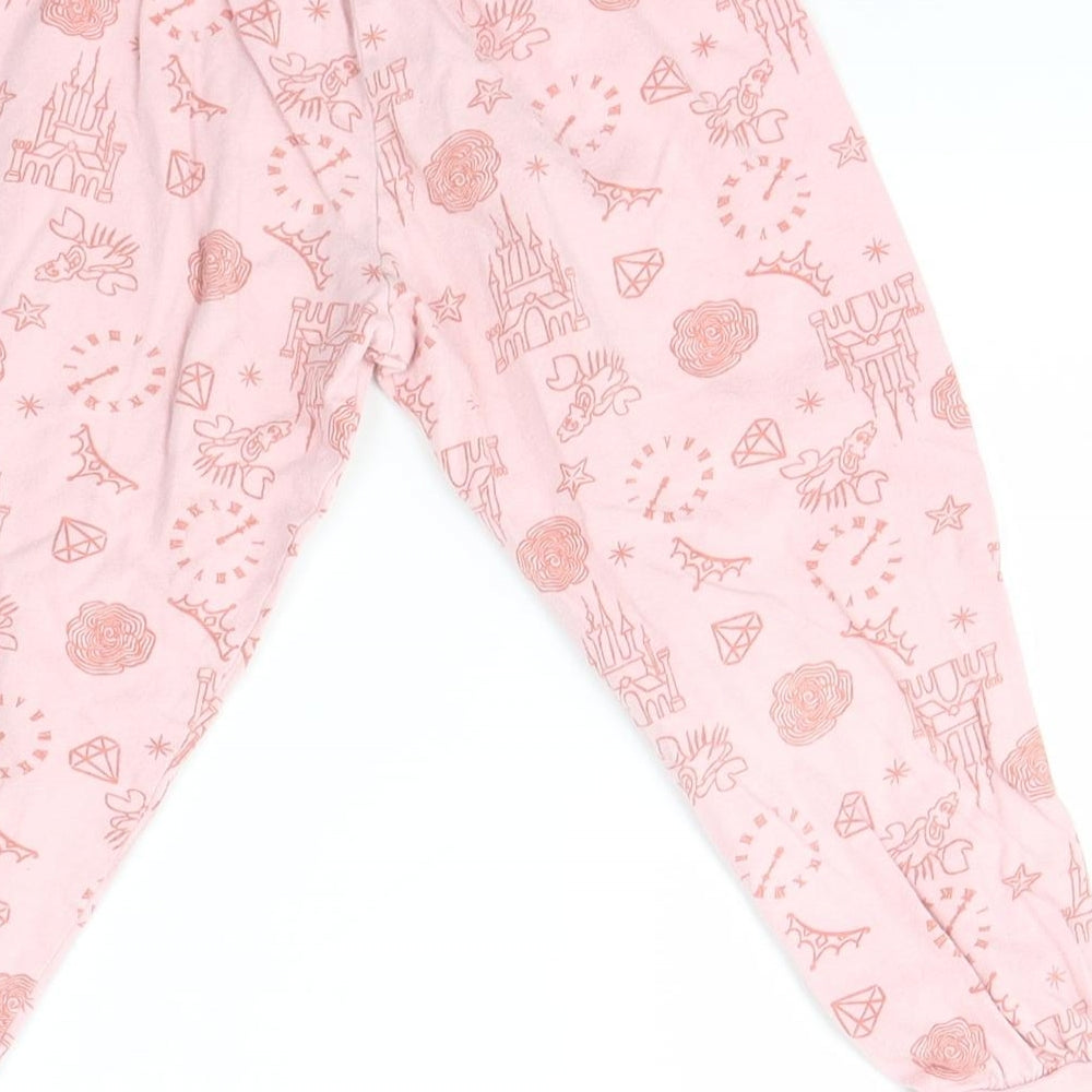 Disney Girls Pink Solid Pyjama Pants Size 3-4 Years
