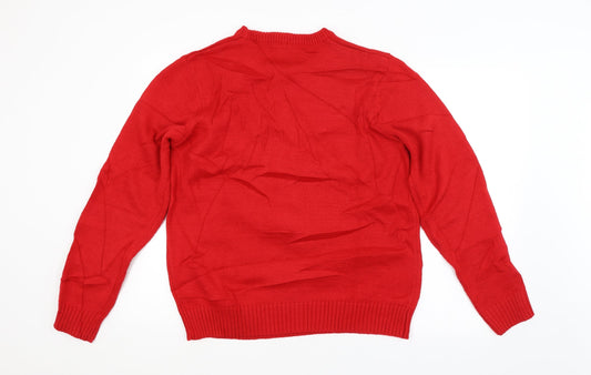 Cedar Wood State Mens Red Pullover Jumper Size L