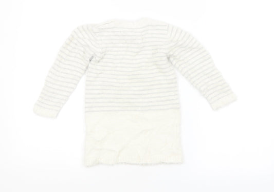 Primark Baby White Striped Pullover Jumper Size 12-18 Months