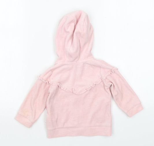 coccodrillo Girls Pink Full Zip Jumper Size 6-9 Months