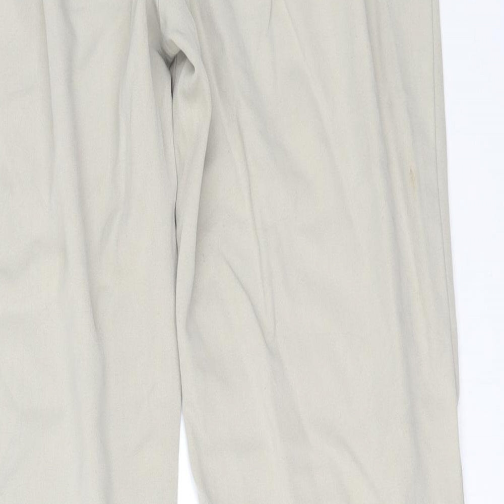 M&S Womens Beige Bloomer Trousers Size 14 L30 in -