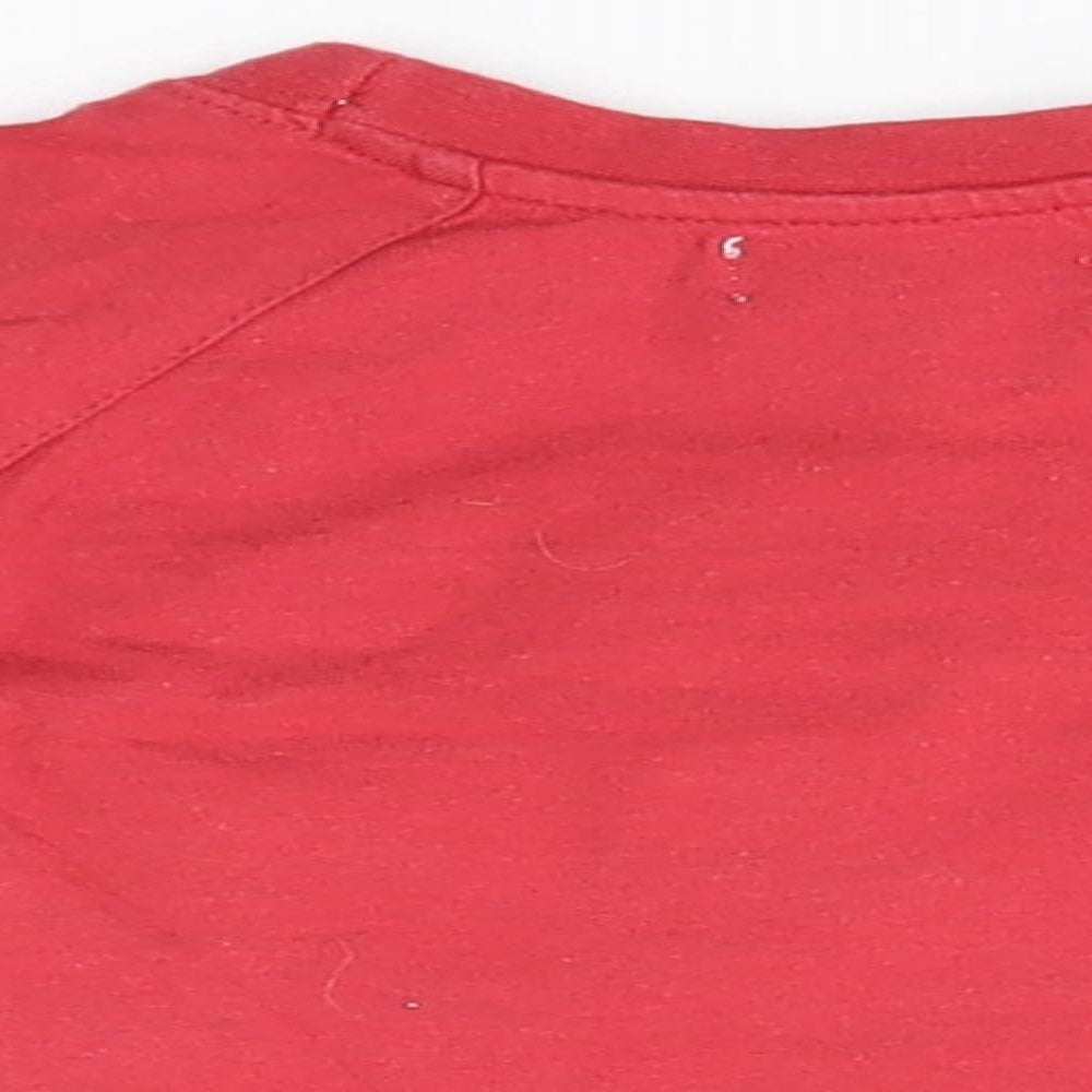 Brand and care label for Early Days Baby Red Basic T-Shirt, size 0-3, Months