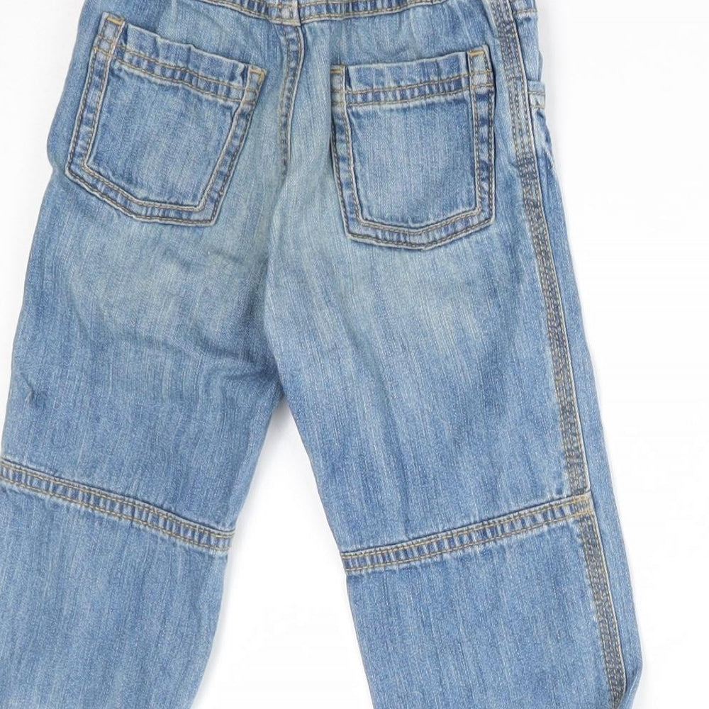 Brand and care label for Old Navy Baby Blue Jeans, size 18-24, Months