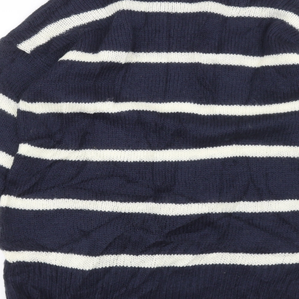 New Look Womens Blue Striped Pullover Jumper Size S