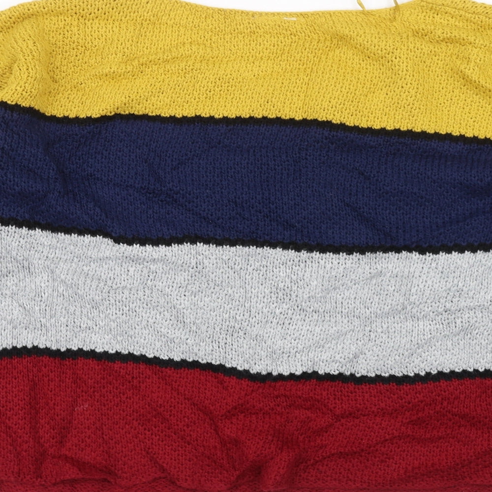 New Look Womens Multicoloured Striped Pullover Jumper Size 10