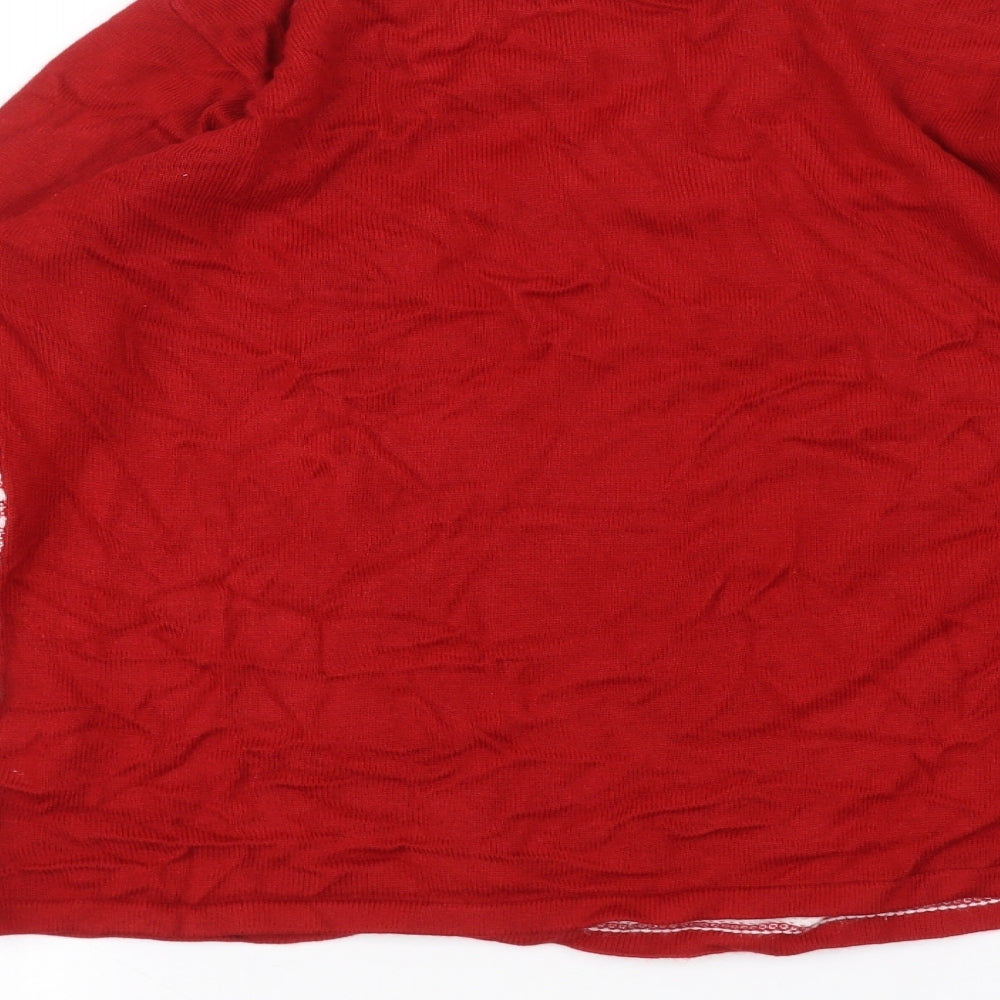 BM Womens Red Pullover Jumper Size M