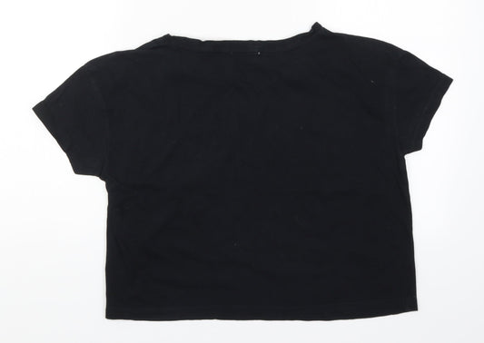 New Look Womens Black Solid Top Pyjama Top Size M - I Prefer My Espresso in a Martini