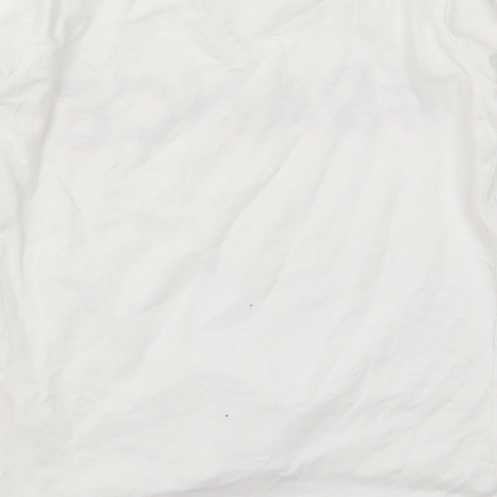 Preworn Girls White Basic T-Shirt Size 8 Years - Dance