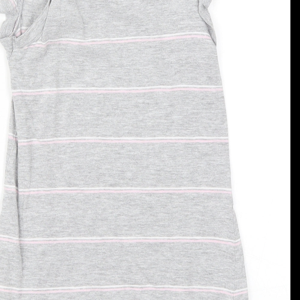 Earth Nymph Girls Grey Striped T-Shirt Dress Size 4 Years - Koala Sydney Australia