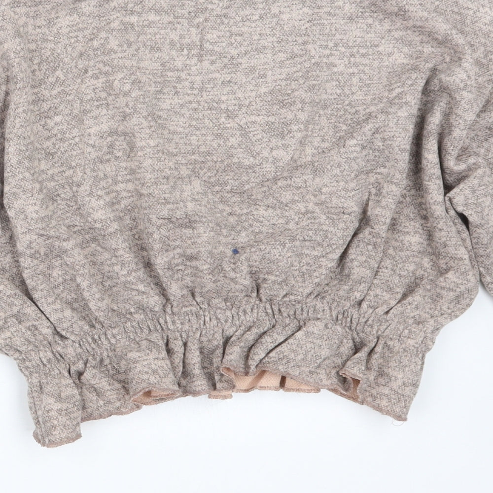 Femme Luxe Womens Beige Pullover Jumper Size M