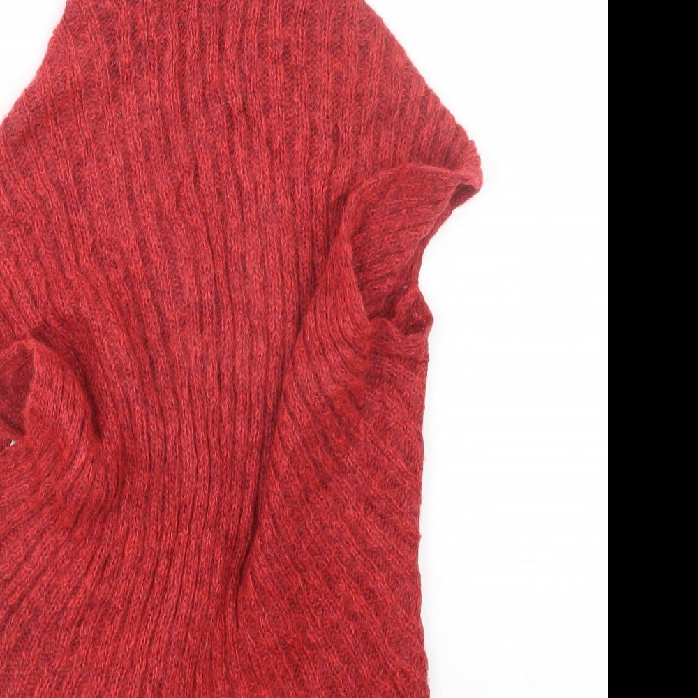 Per Una Womens Red Knit Cardigan Jumper Size S