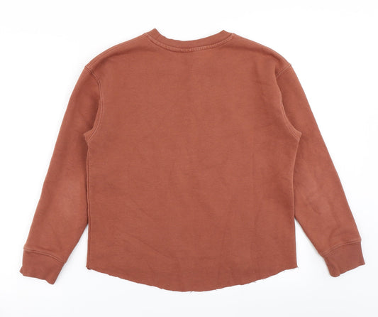 Topshop Womens Brown Pullover Sweatshirt Size 8