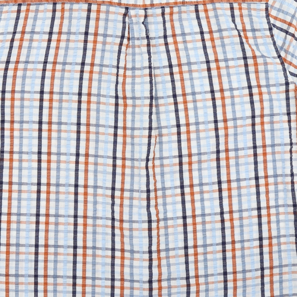 Oak Valley Mens Blue Plaid Button-Up Size XL