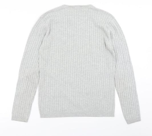 Urban Spirit Mens Grey Knit Pullover Jumper Size L