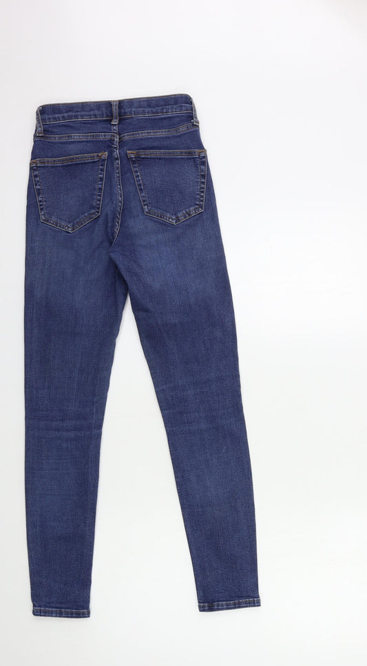 Topshop Womens Blue Denim Skinny Jeans Size 26 in L30 in