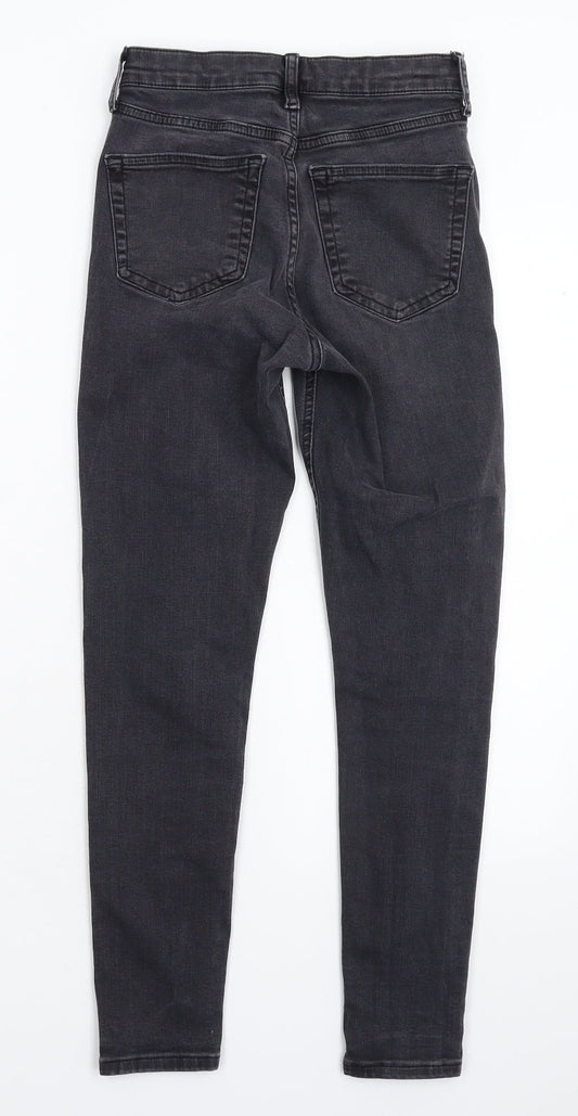 Topshop Womens Grey Denim Skinny Jeans Size 26 in L26 in